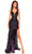 Amarra 88769 - Sequin Sheath Prom Dress with Slit Special Occasion Dress 000 / Black/Multi