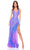 Amarra 88769 - Sequin Sheath Prom Dress with Slit Special Occasion Dress 000 / Purple
