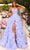 Amarra 88785 - Ruffled Ballgown with Slit Special Occasion Dress 000 / Periwinkle