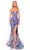 Amarra 88797 - Sequin Motif Mermaid Prom Dress Special Occasion Dress 000 / Black/Multi
