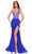 Amarra 88808 - Floral Sequin Bodice Prom Dress Special Occasion Dress 000 / Royal Blue