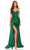Amarra 88817 - Sweetheart Pleat Ornate Prom Dress Special Occasion Dress 000 / Emerald