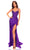 Amarra 88818 - Corset Detailed Prom Dress with Slit Special Occasion Dress 000 / Purple