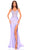 Amarra 88823 - Lace Detailed Prom Dress Special Occasion Dress 000 / Periwinkle