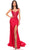 Amarra 88823 - Lace Detailed Prom Dress Special Occasion Dress 000 / Red