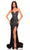 Amarra 88831 - Foliage Detailed Prom Dress Special Occasion Dress 000 / Black