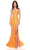 Amarra 88846 - Sequin Off-Shoulder Evening Dress Special Occasion Dress 000 / Neon Orange