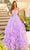 Amarra 88880 - Floral Embellished V-Neck Ballgown Special Occasion Dress 000 / Lilac/Multi