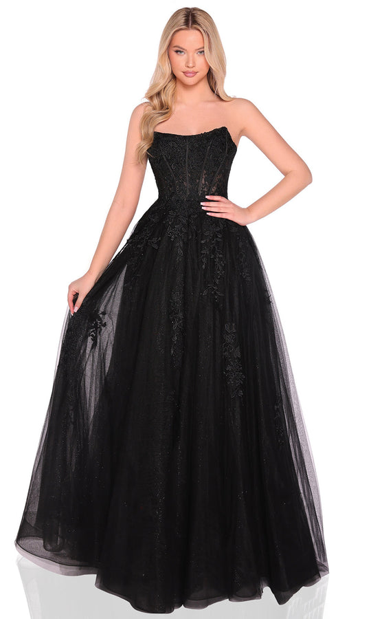 Amarra 88950 - Floral Embroidered Corset Ballgown