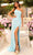 Amarra 94016 - Bead Sequin Evening Dress Special Occasion Dress 000 / Light Blue/Ivory
