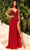 Amarra 94024 - V-Neck A-Line Prom Dress Special Occasion Dress 000 / Red