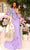 Amarra 94027 - Asymmetrical Floral Evening Dress Special Occasion Dress 000 / Lilac