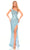 Amarra 94035 - Fitted Sheath Evening Dress Special Occasion Dress 000 / Light Blue