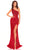 Amarra 94035 - Fitted Sheath Evening Dress Special Occasion Dress 000 / Red