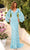 Amarra 94037 - Bell Sleeve Embellished Prom Dress Special Occasion Dress 000 / Light Blue