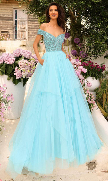 liberty evening dresses LaDivine 7475 Formal Long Sleeve Dress Evening Gown main image 0