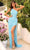 Amarra 94040 - One Shoulder Floral Evening Dress Special Occasion Dress 000 / Light Blue