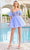 Amarra 94250 - Cold Shoulder A-Line Cocktail Dress Special Occasion Dress 00 / Light Blue