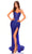 Amarra 94270 - High Slit Sequin Prom Dress Special Occasion Dress 000 / Bright Royal