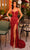 Amarra 94270 - High Slit Sequin Prom Dress Special Occasion Dress 000 / Red