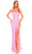 Amarra 94274 - Bead Fringed Sheath Prom Dress Special Occasion Dress 000 / Candy Pink