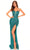 Amarra 94274 - Bead Fringed Sheath Prom Dress Special Occasion Dress 000 / Jade