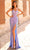 Amarra 94274 - Bead Fringed Sheath Prom Dress Special Occasion Dress 000 / Periwinkle