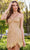Amarra 94288 - Strapless Fringed Hem Cocktail Dress Party Dresses 000 / Gold
