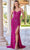 Amarra 94306 - Beaded High Slit Evening Gown Special Occasion Dress 00 / Bright Fuchsia