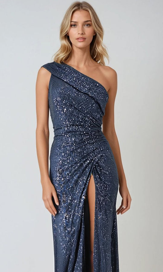 Amoris by Ladivine T806 One Shoulder Sequin Dress