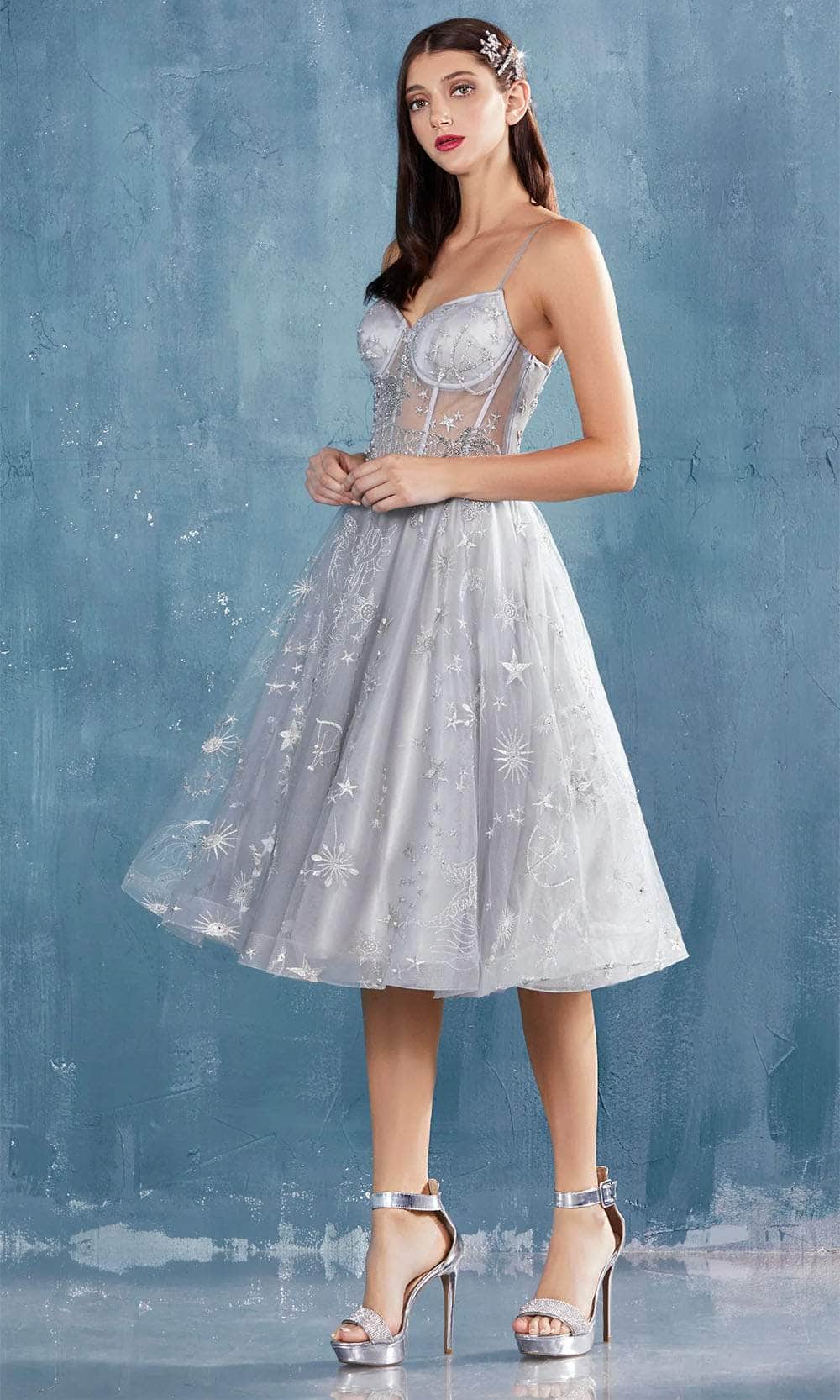 Andrea and Leo A0823CL Prom Dress - Silver | NewYorkDress Andrea and Leo A0823CL Prom Dress - Silver | NewYorkDress