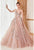 Andrea and Leo - A0893 Floral Embroidered A-Line Gown Evening Dresses 2 / Blush