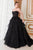 Andrea and Leo - A1017 Strapless Pleat And Tiered Ballgown Evening Dresses 2 / Black