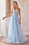 Andrea and Leo A1191 - Floral Embroidered Prom Gown Prom Dresses 2 / Paris Blue