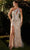 Andrea And Leo A1230 - Crystal Beaded Long Gown Prom Dresses 2 / Silver Nude