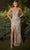 Andrea And Leo A1256 - Lace Appliqued Sweetheart Evening Dress Pageant Dresses 2 / Silver-Nude