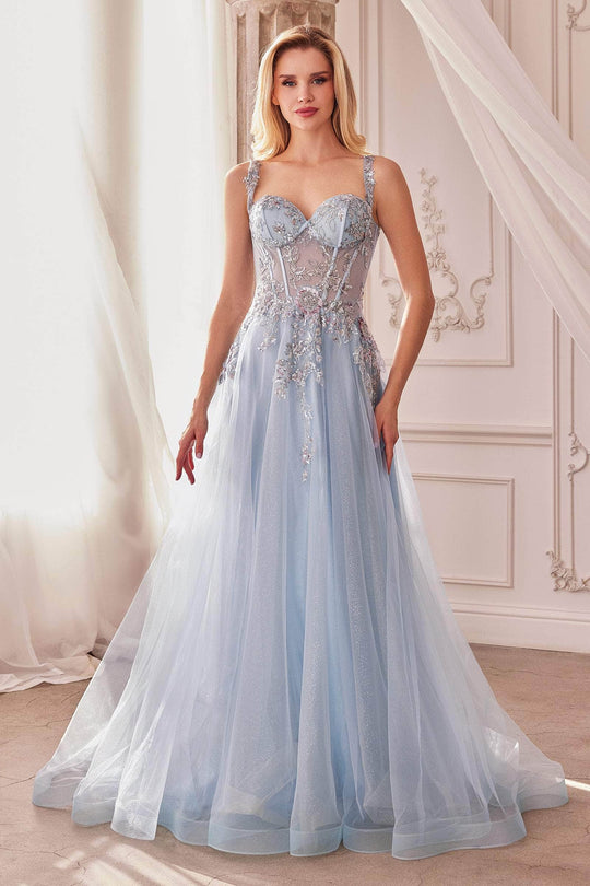 Andrea and Leo A1258 - Floral Beaded Corset Gown