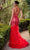 Andrea And Leo A1297 - V-Neck Feather Mermaid Evening Dress Evening Dresses