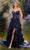 Andrea and Leo A1305 - Scallop Tiered Gown Prom Dresses 2 / Navy