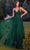 Andrea and Leo A1326 - Floral Applique Gown Prom Dresses 2 / Emerald