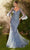 Andrea And Leo A1342 - Bell Sleeve Trumpet Gown Pageant Dresses 2 / Smoky Blue