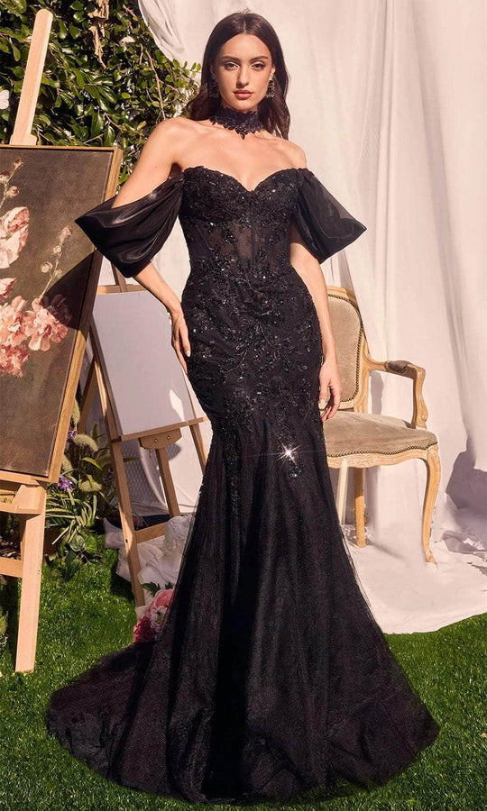 Andrea and Leo A1354 - Draped Sleeve Evening Gown