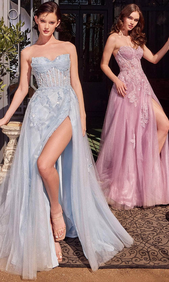Andrea and Leo A1378 - Sweetheart Floral Sequin Prom Gown