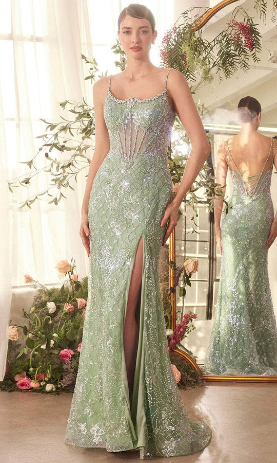 Andrea and Leo A1470 - Jeweled Bodice Spaghetti Straps Prom Gown