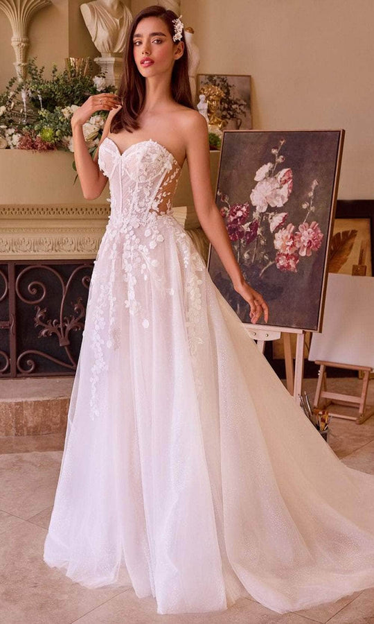 Andrea and Leo WL032 - Floral Applique A-Line Bridal Gown