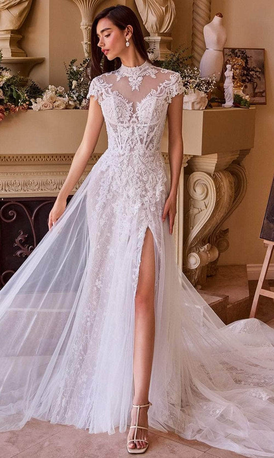 Andrea and Leo WL035 - High Neck Tulle Bridal Gown