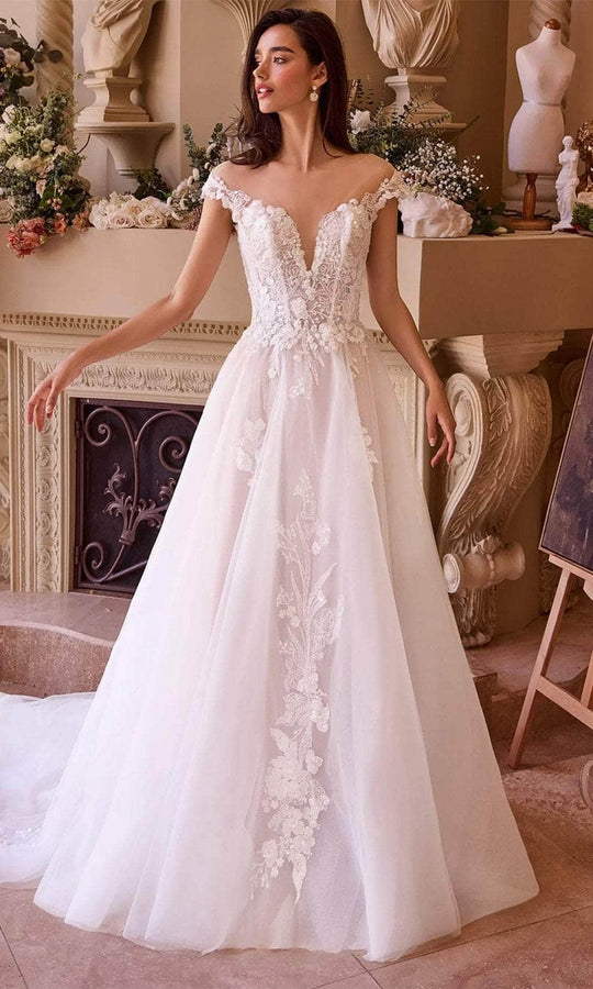 Andrea and Leo WL038 - Illusion Bateau A-Line Bridal Gown