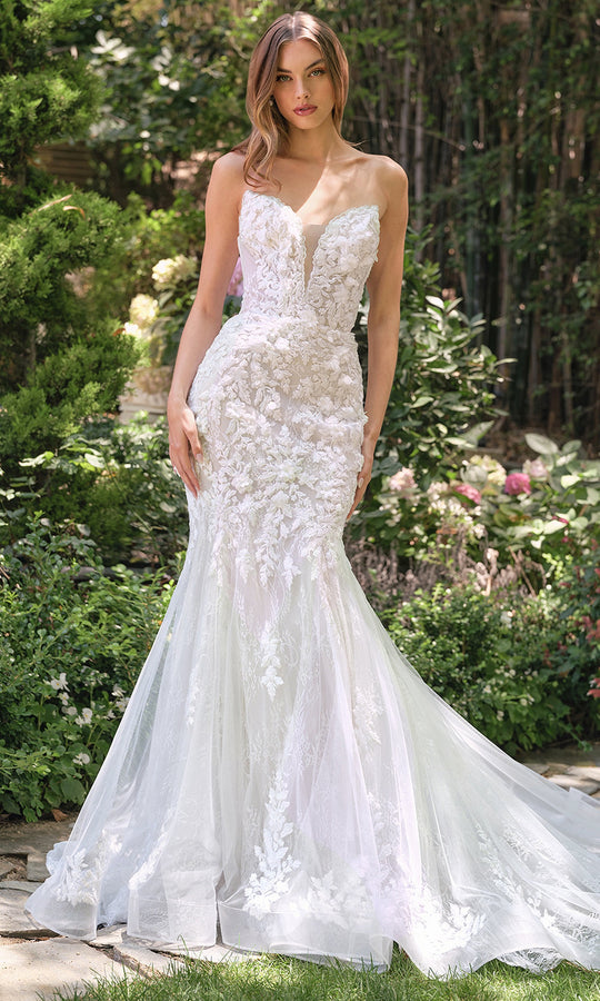 Andrea and Leo WL088 - Strapless V Neck Mermaid Bridal Gown