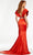 Ashley Lauren - 11130 Plunging Neck Trumpet Evening Gown Prom Dresses 2 / Royal
