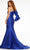 Ashley Lauren 11135 - Ruffled Sleeve Mikado Evening Gown Evening Dresses 10 / Royal